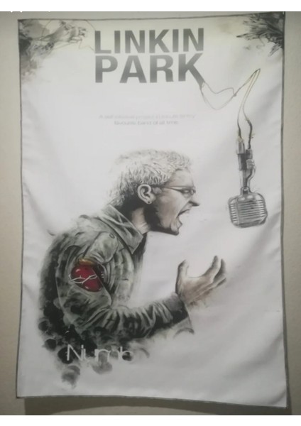 Linkin Park Desenli Tasarım Duvar Halısı