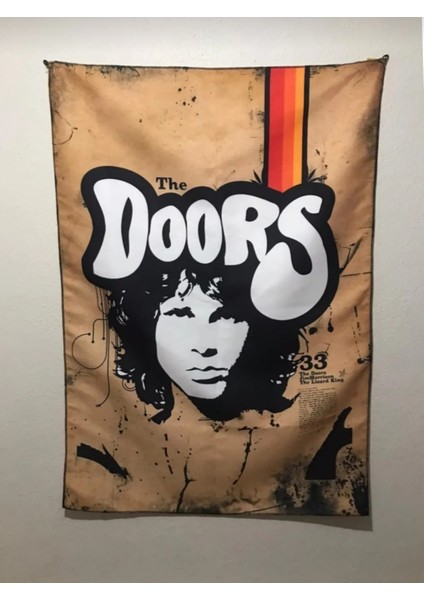 The Doors And Jim Morrison Desenli Tasarım Duvar Halısı