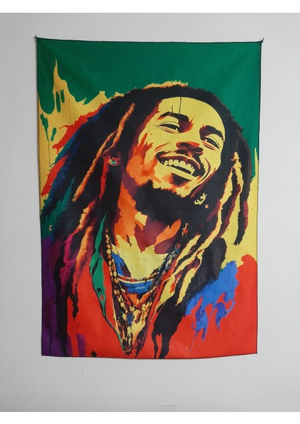 Bob Marley Desennli Tasarım Duvar Halisi