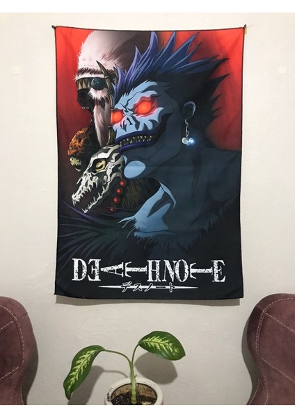 Death Note Ryuk Gözler Desenli Tasarım Duvar Halısı