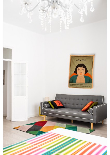 Amelie Desenli Duvar Halısı