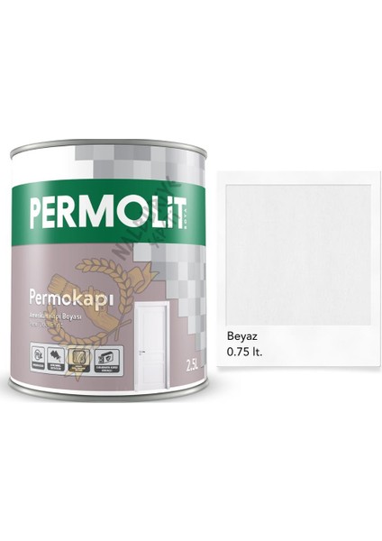 Sentetik Amerikan Panel Kapı Boyası Beyaz 0.75 Lt.