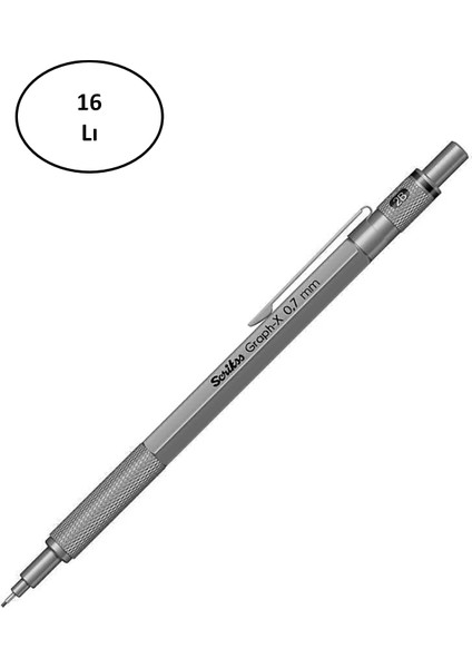 Scrikss Graph-X 0.7 mm Versatil Kalem 16'lı