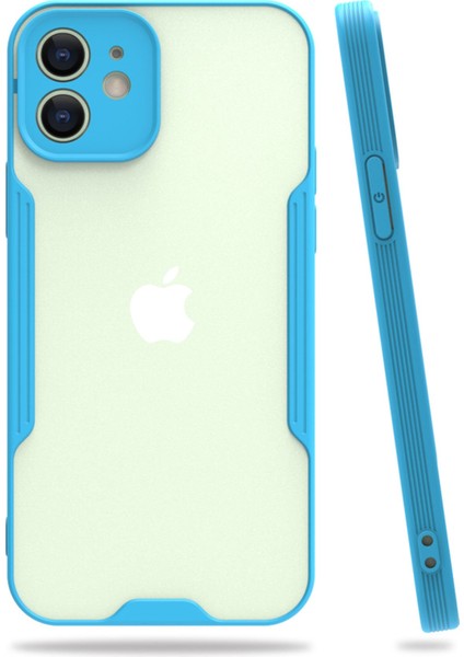 Iphone 12 Kılıf Platin Silikon - Mavi 300099