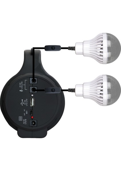BYR002 Yajıa YJ-1902T 5 W 22 Smd LED 2 Ampullü Solar Işıldak [efsngrck]