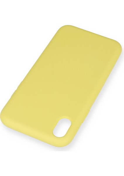 Iphone Xr Kılıf Nano Içi Kadife Silikon - Sarı 300099