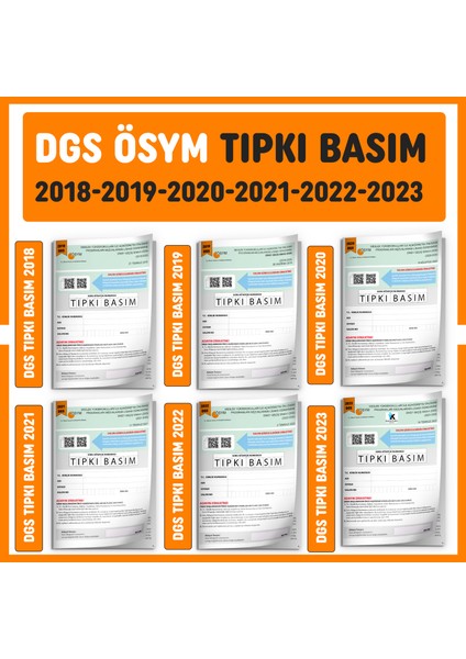 DGS 2024 ÖSYM Çıkmış Soru Tıpkı Basım Türkiye Geneli 6lı Dijital Çözümlü Deneme Seti