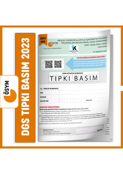 DGS 2024 ÖSYM Çıkmış Soru Tıpkı Basım Türkiye Geneli 6lı Dijital Çözümlü Deneme Seti fiyatları