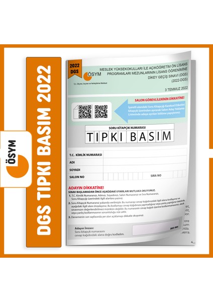 DGS 2024 ÖSYM Çıkmış Soru Tıpkı Basım Türkiye Geneli 6lı Dijital Çözümlü Deneme Seti modelleri
