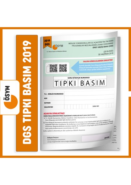 DGS 2024 ÖSYM Çıkmış Soru Tıpkı Basım Türkiye Geneli 6lı Dijital Çözümlü Deneme Seti