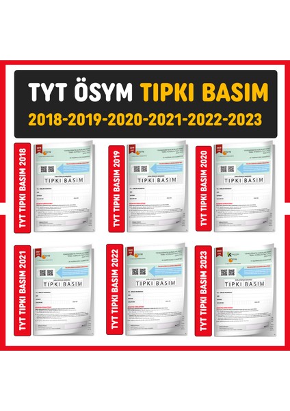TYT 2024 ÖSYM Çıkmış Soru Tıpkı Basım Türkiye Geneli 6lı Dijital Çözümlü Deneme Seti