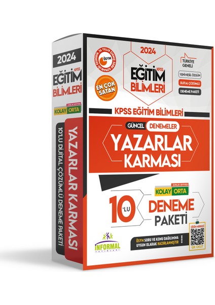 KPSS Eğitim Bilimleri Anamorfik Tek Kitap ve 10'lu Yazarlar Karması Tamamı Çözümlü Deneme Paketi