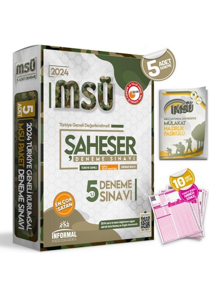 2023 Msü Türkiye Geneli Kurumsal Şaheser 5’li Paket Deneme