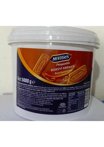 Mcvities Bisküvi Kreması Parçacıklı Biscuit Spread Crunchy 5 kg