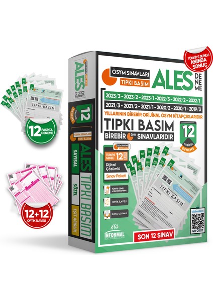 2024 DGS -ALES Tıpkı Basım 2'li Dijital Çözümlü Paket Deneme Sınavı