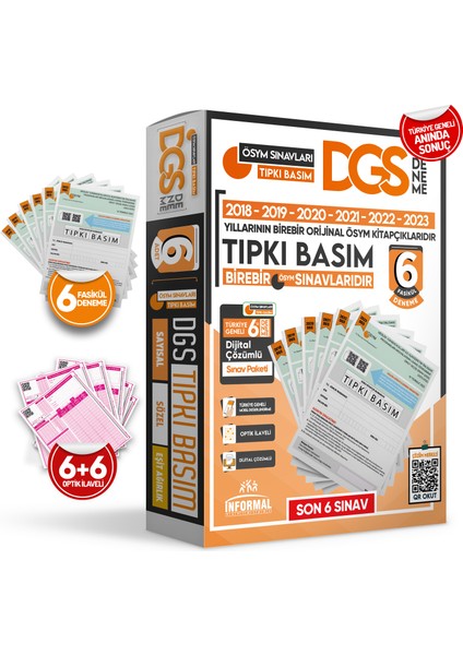 2024 DGS -ALES Tıpkı Basım 2'li Dijital Çözümlü Paket Deneme Sınavı