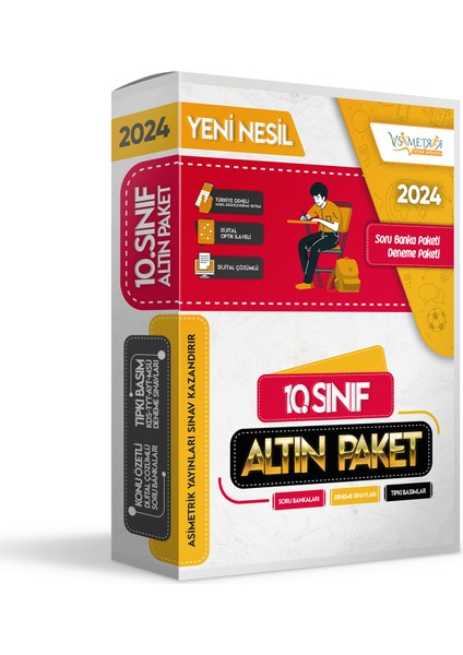 10. Sınıf Altın Paket Konu Özetli Dijital Çözümlü Çıkmış Soru Bankaları ve Sarmal Deneme Seti