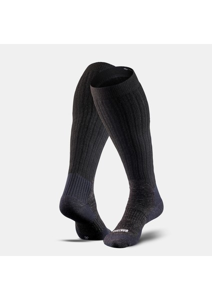Quechua Yetişkin Outdoor Uzun Termal Çorap - Siyah - 2 Çift - SH100 X-Warm
