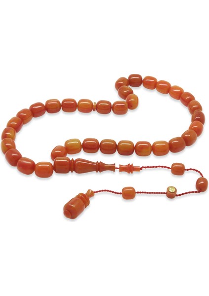 Sistemli Her Bir Tanesi Usta Işçilikli Kapsül Kesim Kahverengi Katalin Tesbih