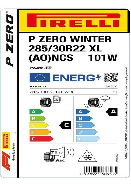 285/30 R22 101W Xl P Zero Winter Ao Ncs Oto Kış Lastiği (Üretim Yılı: 2023) fiyatları