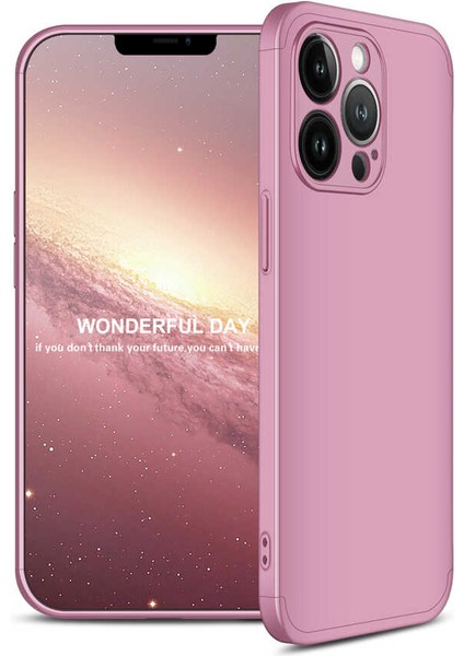 - iPhone 13 Pro Max - Kılıf 3 Parçalı Parmak Izi Yapmayan Sert Ays Kapak