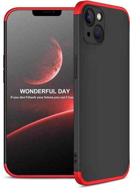 - iPhone 13 Mini - Kılıf 3 Parçalı Parmak Izi Yapmayan Sert Ays Kapak