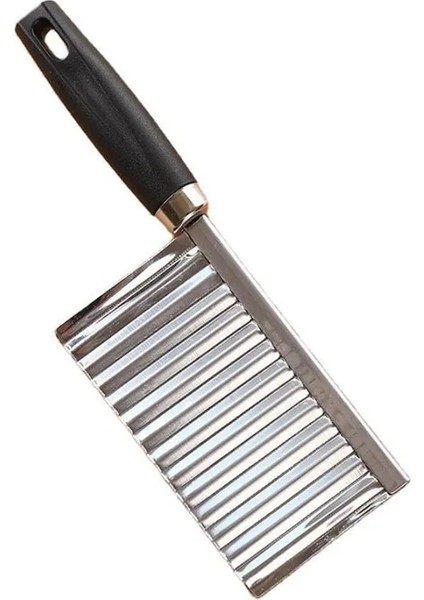 Siyah Stil Çok Fonksiyonlu Patates Dalgalı Kenarlı Bıçak Paslanmaz Çelik Mutfak Gadget Sebze Meyve Kesme Soyucu Pişirme Fransız Fry Maker (Yurt Dışından)