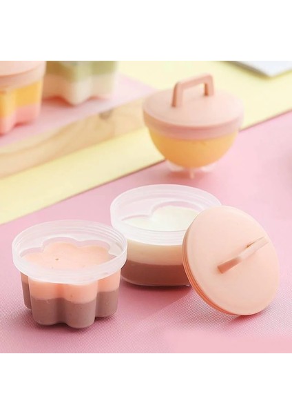 C Stili Set Sevimli Yumurta Kazanı Plastik Yumurta Poacher Seti Kahvaltı Buğulanmış Yumurta Kalıbı Kapaklı Yumurta Kalıbı Formu Fırçalı (Yurt Dışından)