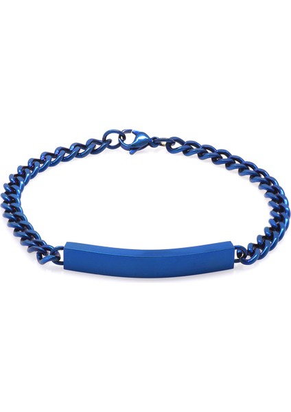 Kişiye Özel Isim Yazılı Lacivert Renk Çelik Erkek Gurmet Bileklik fırsatları