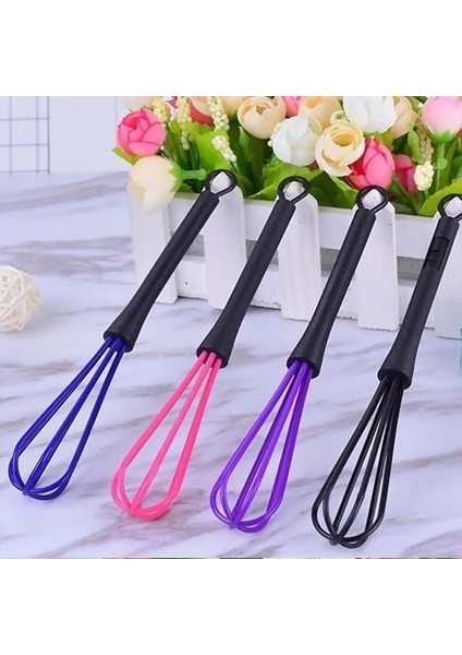2 Adet-Renkli Rastgele Stil 2 Adet Çırpma Mini Yumurta Döner Yumurta Karıştırıcı Çırpıcılar Balon Düz Çelik Tel Kase Kazıyıcı (Renk Rastgele) (Yurt Dışından)