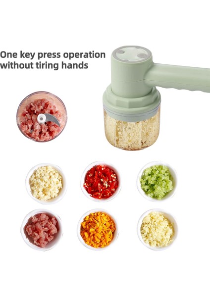 Yeşil 3'ü 1 Arada Stil Mini Elektrikli Sarımsak Doğrayıcı Sebze Doğrayıcı ile Kablosuz Yumurta Aracı Kremalı Kek Pişirme Hamur Karıştırıcı Mutfak Blender Aksesuarları (Yurt Dışından) indirimleri