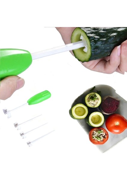 Açık Yeşil Tarzı 4 Adet Değiştirilebilir Kafa Sebze Spiral Kesici Sebze Matkap Spiralizer Kazma Cihazı Corer Cihazı Corer Mutfak Aksesuarları Araçları (Yurt Dışından) fiyatları