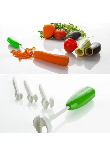 Açık Yeşil Tarzı 4 Adet Değiştirilebilir Kafa Sebze Spiral Kesici Sebze Matkap Spiralizer Kazma Cihazı Corer Cihazı Corer Mutfak Aksesuarları Araçları (Yurt Dışından) fırsatları