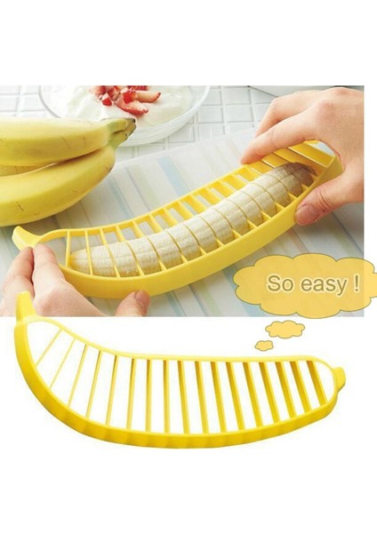 Sarı Stil Plastik Muz Dilimleme Kesici Meyve Sebze Salatası Makinesi Pratik Doğrayıcı Pişirme Araçları Mutfak Aletleri (Yurt Dışından) fiyatları