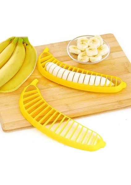Sarı Stil Plastik Muz Dilimleme Kesici Meyve Sebze Salatası Makinesi Pratik Doğrayıcı Pişirme Araçları Mutfak Aletleri (Yurt Dışından) fırsatları