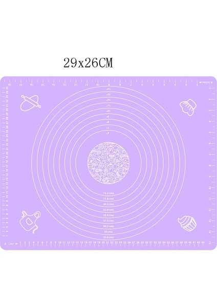 29X26-PURPLE Style Mutfak Aksesuarları Silikon Pişirme Paspasları Levha Pizza Hamuru Yapışmaz Yapışkan Tutucu Pasta Pişirme Araçları Gereçler Alet (Yurt Dışından)