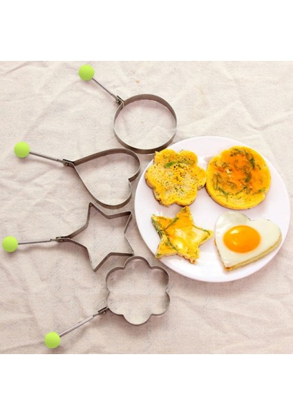 Beş Kat Stil Yumurta Kalıbı Yaratıcı Paslanmaz Çelik Omlet Kalp Şeklinde Yumurta Kalıbı Çörek Omlet ve Buğulanmış Çanta Yumurta Kalıbı Mutfak Aletleri (Yurt Dışından) fırsatları