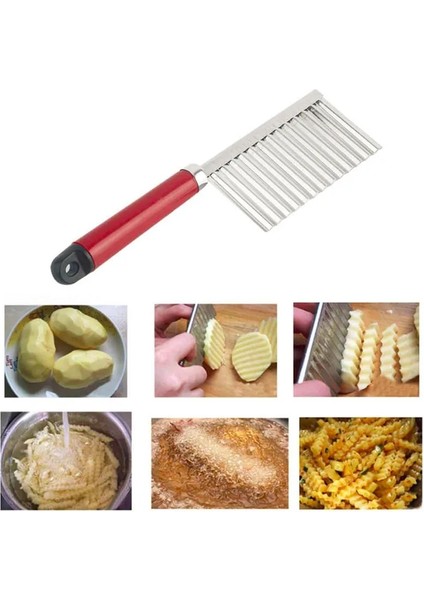 Yeşil Stil Yeni Paslanmaz Çelik Patates Cipsi Hamur Sebze Buruşuk Kesici Bıçak Dilimleme Meyve Bıçağı Gıda Si (Yurt Dışından) modelleri