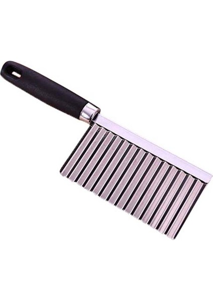 Gümüş Tarzı Patates Dalgalı Kenarlı Bıçak Paslanmaz Çelik Mutfak Gadget Sebze Meyve Kesme Aleti Mutfak Aksesuarları Patates Kızartması Makinesi (Yurt Dışından)