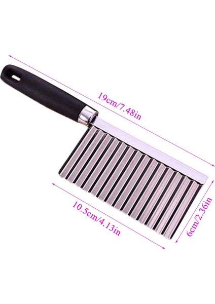 Gümüş Tarzı Patates Dalgalı Kenarlı Bıçak Paslanmaz Çelik Mutfak Gadget Sebze Meyve Kesme Aleti Mutfak Aksesuarları Patates Kızartması Makinesi (Yurt Dışından) indirimleri