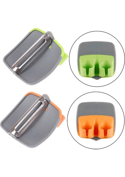 Yeşil Stil Yaratıcı Meyve Soyucu Çift Parmak Bıçak Dilimleme Rende Sebze Parer Kesici Salatalık Patates Domates Rendesi Mutfak Gereçleri (Yurt Dışından) indirimleri