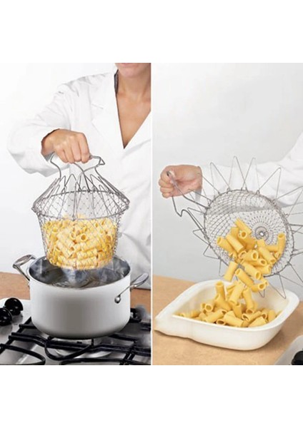 Kırmızı Kürek Stili Paslanmaz Çelik Mutfak Aksesuarları Araçları Katlanabilir Meyve Sebze Yıkama Sepeti Buharlı Kızartma Gıda Yaratıcı Mutfak Pişirme Gadget'ı (Yurt Dışından) fırsatları