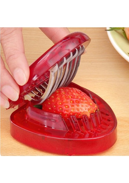 Kırmızı Stil Hızlı Çilek Kesici Dilimleme Meyve Oyma Araçları Salata Berry Kek Dekorasyon Kesici Mutfak Aletleri ve Aksesuarları (Yurt Dışından) fiyatları