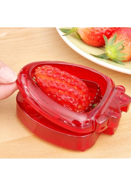 Kırmızı Stil Hızlı Çilek Kesici Dilimleme Meyve Oyma Araçları Salata Berry Kek Dekorasyon Kesici Mutfak Aletleri ve Aksesuarları (Yurt Dışından) indirimleri