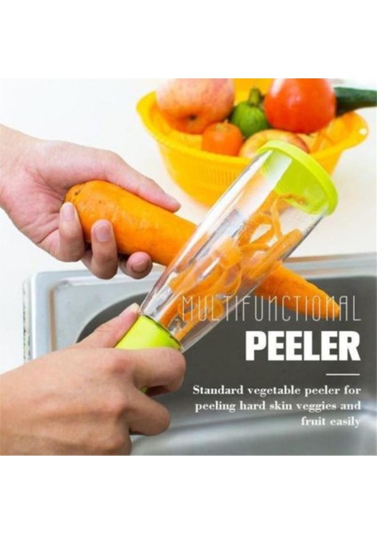 Yeşil Stil Paslanmaz Çelik Soyma Bıçağı Plastik Saklama Kutusu ile Sebze ve Meyve Cilt Soyucu Mutfak Alet Aksesuarları Cocina (Yurt Dışından) fiyatları