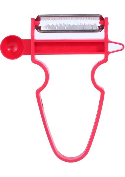 Kırmızı Stil 3 Adetset Dilimleme Parçalayıcı Soyucu Sihirli Üçlü Soyucu Seti Julienne Kesici Kabuğu Paslanmaz Çelik Bıçak Rende Mutfak Aksesuarları (Yurt Dışından)