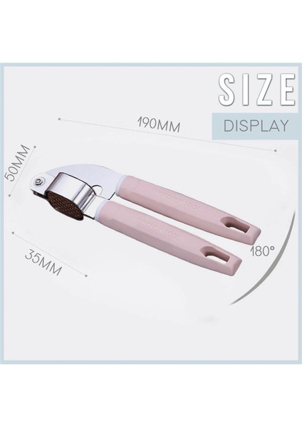 Pembe Stil Mutfak Paslanmaz Çelik El Pres Parçalayıcı Pat Punch Pres Sarımsak Soğan Zencefil Sarımsak Pres El Pratik Mutfak Aletleri (Yurt Dışından)