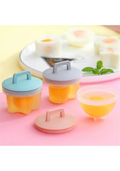 Gri Stil Set Sevimli Yumurta Kazanı Plastik Yumurta Avcısı Seti Yumurta Pişirici Yumurta Kalıbı Kapaklı Şekillendirme Fırçası Gözleme Makinesi Mutfak Ev (Yurt Dışından)