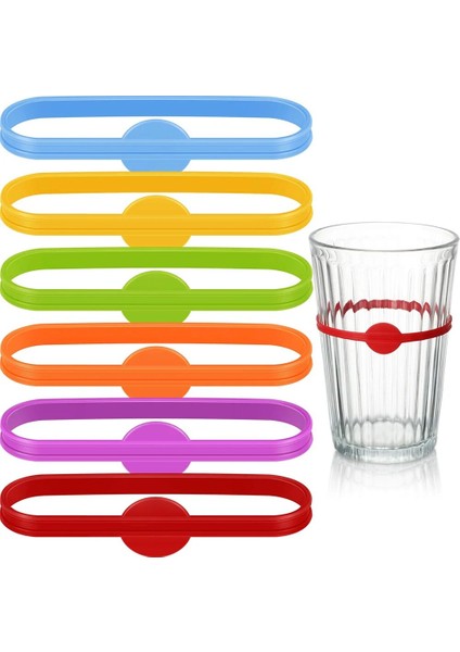 Bir Stil Şarap Etiketleri Gözlük Içme Etiketi Seti Gıda Sınıfı Silikon Işareti Uzun Şeritler Kadeh Etiketi Bar Partisi Için Cam Işaretleyiciler (Yurt Dışından)