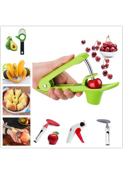 Koyu Gri Tarzı 8 Inç Kiraz Elma Avokado Mango Meyve Mutfak Pitter Remover Zeytin Çekirdek Tart Kaldır Pit Aracı Tohum Gadget Stoner (Yurt Dışından) fırsatları